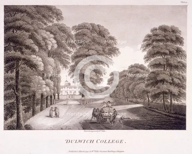 Dulwich College, Camberwell, London, 1792. Artist: William Ellis
