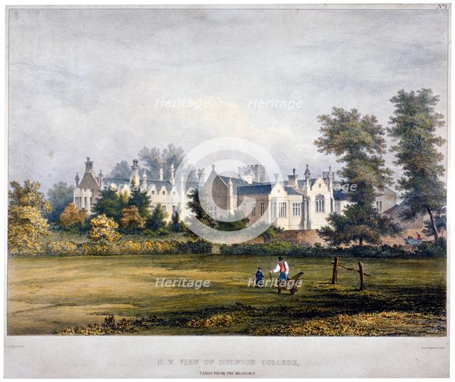 Dulwich College, London, c1830. Artist: Standidge & Co