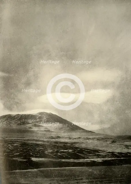 'Dumb-Bell Cloud Above Erebus', c1908, (1909).  Artist: Unknown.