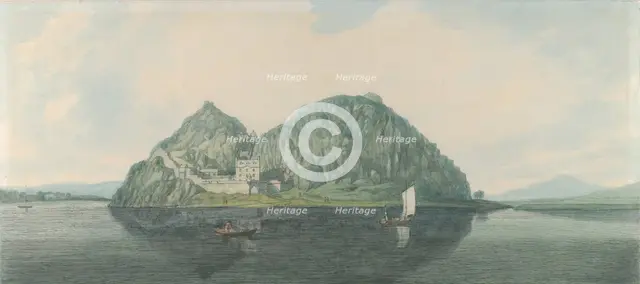 Dumbarton Rock from the South, 1788. Creator: Joseph Farington.