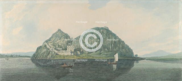Dumbarton Rock from the South, 1788. Creator: Joseph Farington.