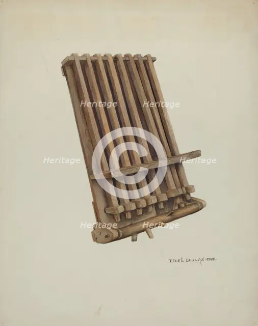 Dumbbell of Crotullum, 1938. Creator: Ethel Dougan.