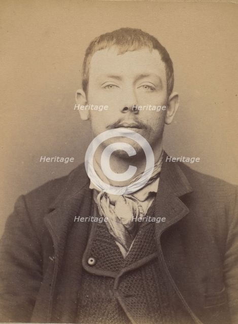 Dumout. Henri, Victor. 29 ans, né à Issy (Seine). Mécanicien. Anarchiste. 8/3/94. , 1894. Creator: Alphonse Bertillon.