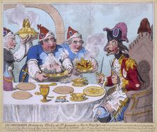 Dumourier dining in state at St James's on the 15 May, 1793 Creator: James Gillray