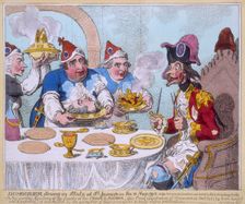 Dumourier dining in state at St James's on the 15 May, 1793 Creator: James Gillray