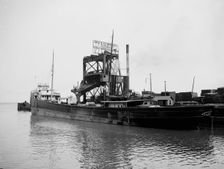 Dumping a car, Ellsworth coal chutes, Cleveland, Ohio, c1901. Creator: Unknown
