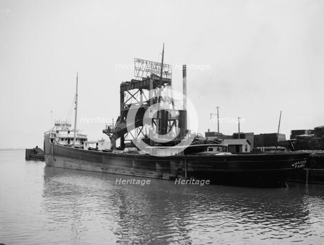 Dumping a car, Ellsworth coal chutes, Cleveland, Ohio, c1901. Creator: Unknown.