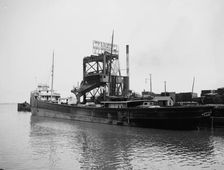 Dumping a car, Ellsworth coal chutes, Cleveland, Ohio, c1901. Creator: Unknown