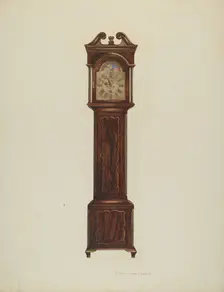 Duncan Beard Grandfather Clock, c. 1939. Creator: Ernest A Towers Jr
