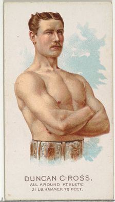 Duncan C. Ross, All Around Athlete, from World's Champions, Series 2 (N29) for Allen & Gin..., 1888. Creator: Allen & Ginter