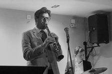 Duncan Hemstock, Davison-Hemstock Quintet, Spike’s Place, Beckenham, Kent, 2024. Creator: Brian O'Connor