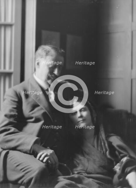 Duncan, Isadora, and Paris Singer, portrait photograph, between 1916 and 1918. Creator: Arnold Genthe.