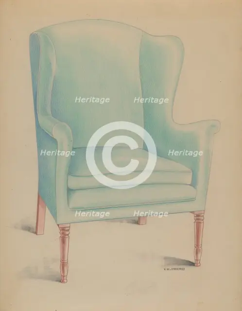 Duncan Phyfe Chair, c. 1936. Creator: Walter W. Jennings.