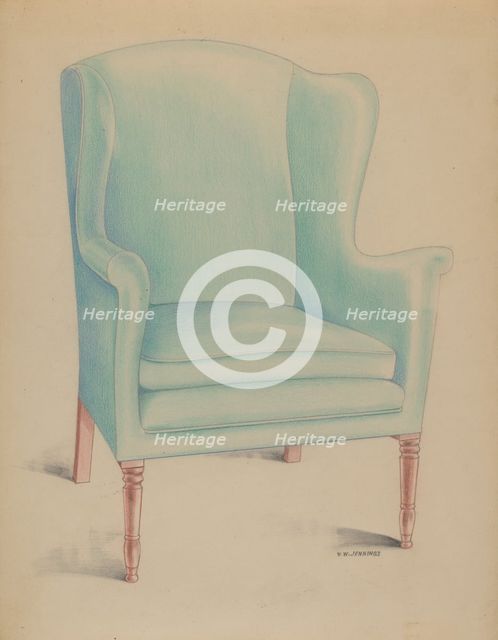 Duncan Phyfe Chair, c. 1936. Creator: Walter W. Jennings.