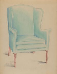 Duncan Phyfe Chair, c. 1936. Creator: Walter W. Jennings