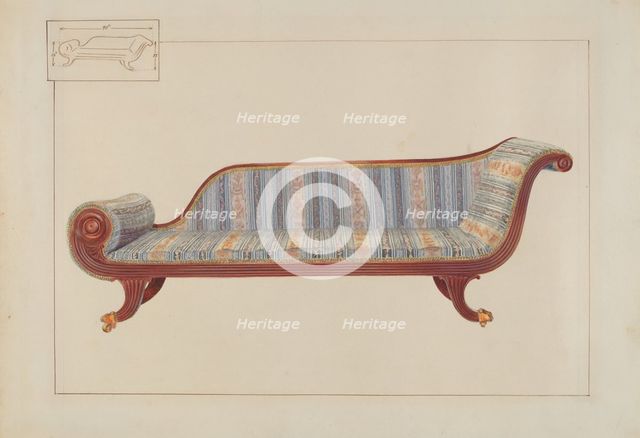 Duncan Phyfe Sofa, c. 1937. Creator: Edward L Loper.