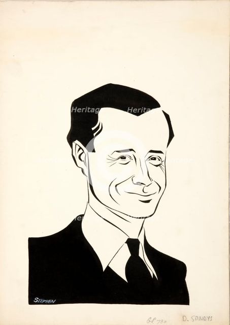 Duncan Sandys, between 1939 and 1946. Creators: Central Office of Information, Stephen Roth.