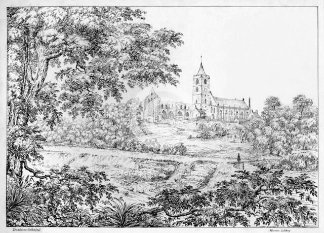 'Dunblane Cathedral', c1812. Artist: S Leith.