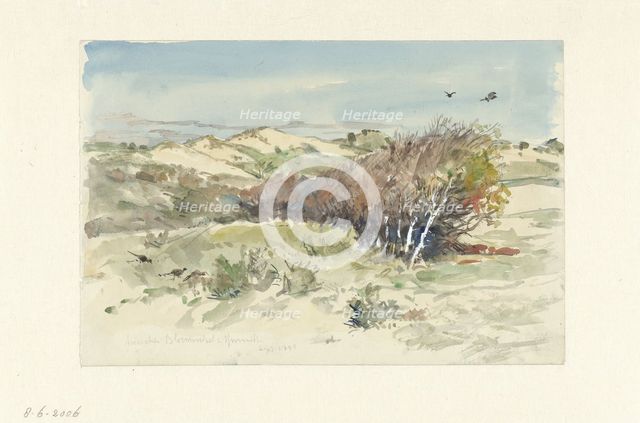 Dune landscape between Bloemendaal and Ijmuiden, 1891. Creator: Jan Hoynck van Papendrecht.