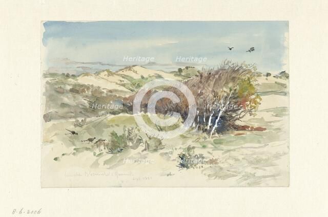 Dune landscape between Bloemendaal and Ijmuiden, 1891. Creator: Jan Hoynck van Papendrecht.