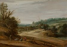 Dune Landscape with a Country Road, c1625-1635. Creator: Pieter Dircksz Santvoort