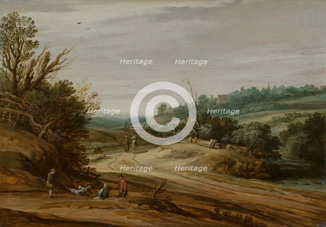 Dune Landscape with a Country Road, c1625-1635. Creator: Pieter Dircksz Santvoort.
