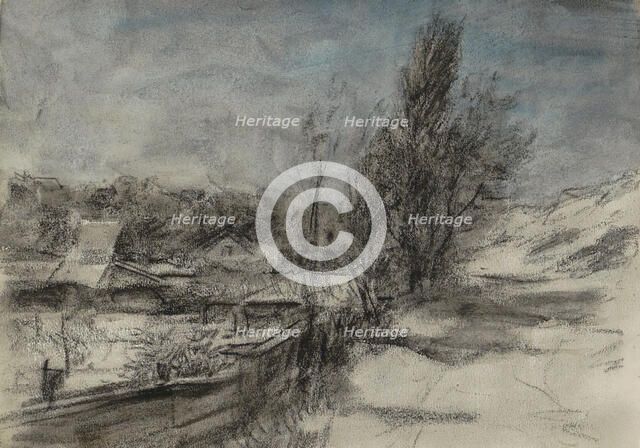 Dune landscape with buildings, 1881-1927. Creator: Johan Antonie de Jonge.