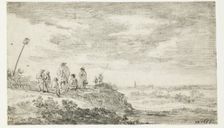 Dune Landscape with Figures, 1653. Creator: Jan van Goyen