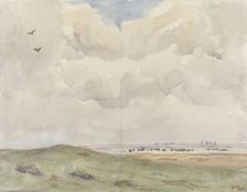 Dune landscape with herd, 1872-1944. Creator: Frans Smissaert