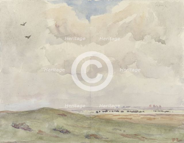 Dune landscape with herd, 1872-1944. Creator: Frans Smissaert.