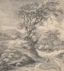 Dune Landscape with Oak Tree, 1650-55. Creator: Jacob van Ruisdael
