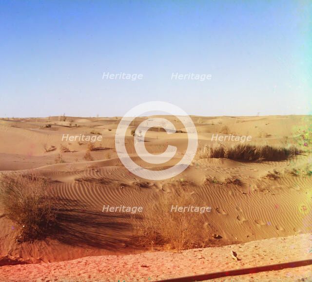 Dunes, between 1905 and 1915. Creator: Sergey Mikhaylovich Prokudin-Gorsky.
