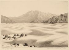 Dunes near Palm Springs, California (no.2), c. 1934. Creator: George Elbert Burr