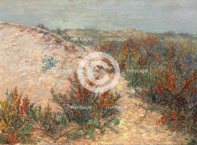 Dunes with sea thorns near Knokke, 1890. Creator: Emilie Mediz-Pelikan.