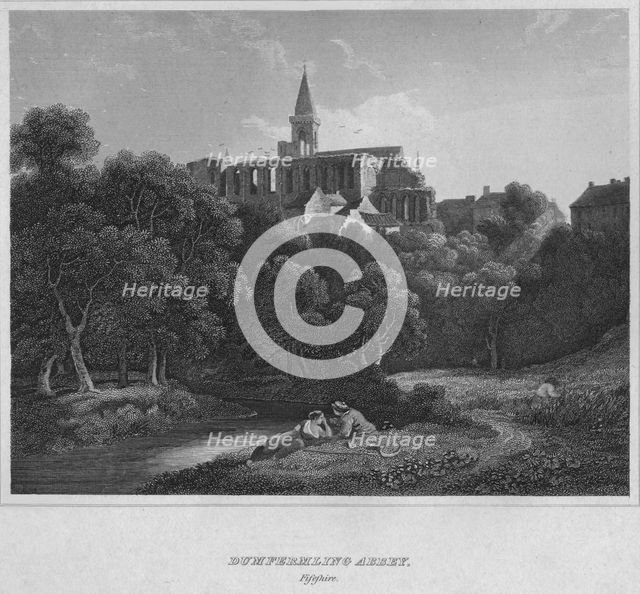 'Dunfermline Abbey, Fifeshire', 1814. Artist: John Greig.