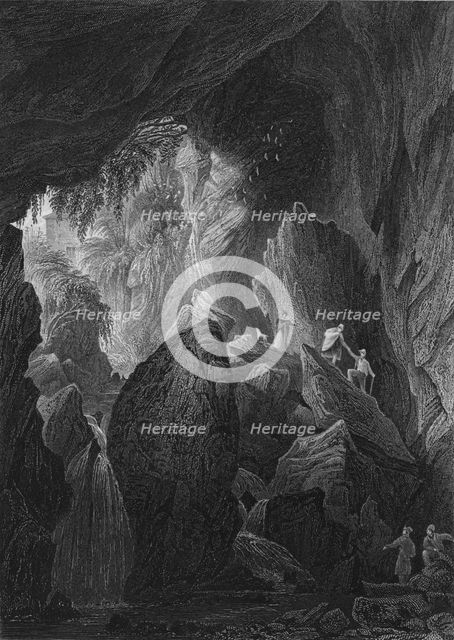 'Dunold Mill-Hole, near Lancaster', 1845. Artist: Robert Sands.