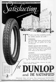 Dunlop advertisment, 1923