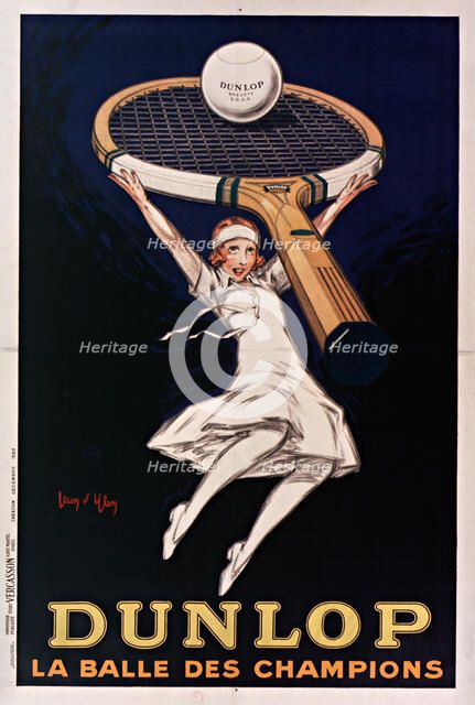 Dunlop, la balle des champions , 1929. Creator: D'Ylen, Jean (1886-1938).