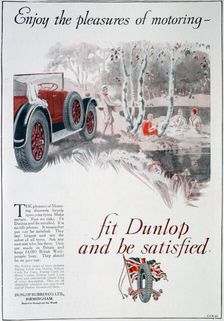 Dunlop tyres advert, 1925
