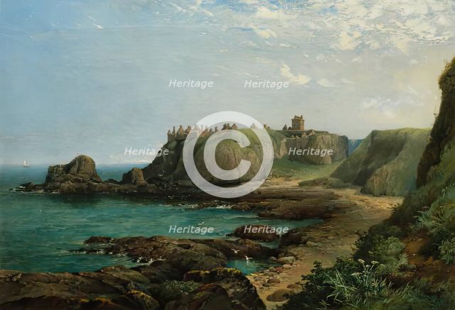 Dunnottar Castle, 1857. Creator: James Cassie.