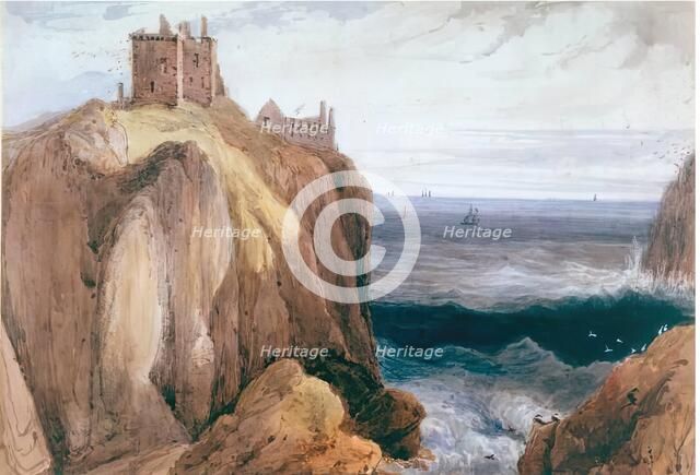 Dunnottar Castle, Kincardineshire, c1822. Creator: William Daniell.
