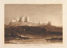 Dunstanborough Castle (Liber Studiorum, part III, plate 14), June 10, 1808. Creator: JMW Turner