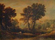 Dunster Castle: Sunset c1850, (1935). Artist: Anthony Vandyke Copley Fielding