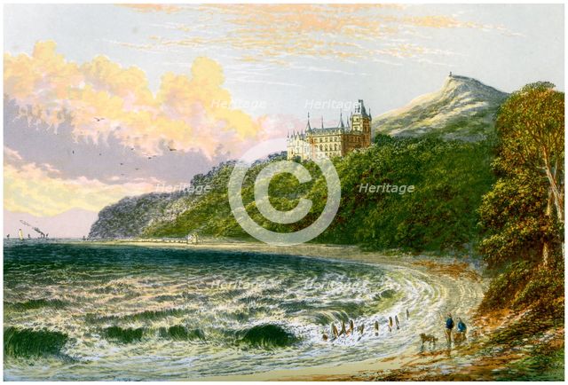 Dunrobin Castle, Sutherland, Scotland, home of the Duke of Sutherland, c1880. Artist: Unknown