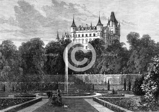 Dunrobin Castle, the seat of the Duke of Sutherland, visited by the Queen, 1872. Creator: William James Palmer.
