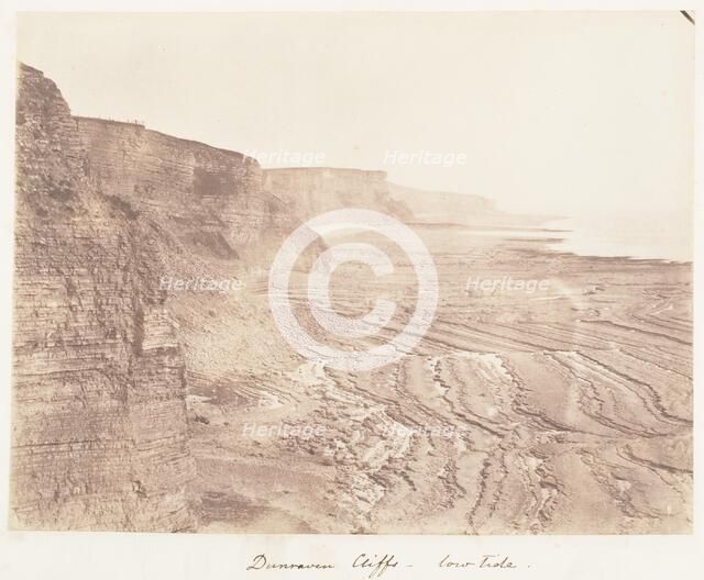 Dunraven Cliffs - Low Tide, 1853-1856. Creator: John Dillwyn Llewelyn.