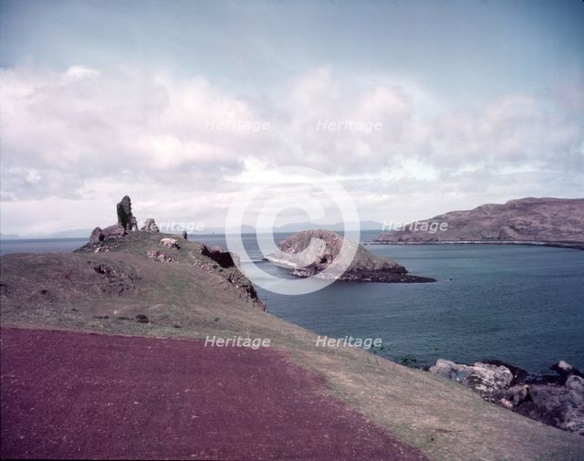 Duntulm Castle and Tulm Island, Isle of Skye, Scotland, c1955. Creator: Arthur Charles Kirby Ware.
