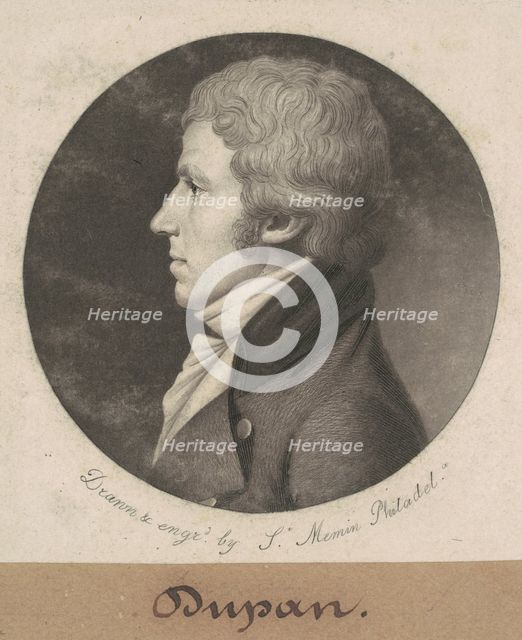 Dupan, 1801. Creator: Charles Balthazar Julien Févret de Saint-Mémin.