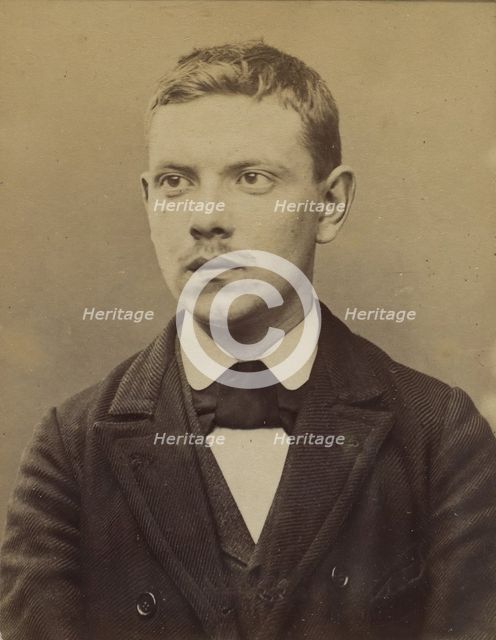 Dupit. Paul. 20 ans, né le 13/3/74 à Paris XVIIe. Garçon boucher. Anarchiste. 2/7/94. , 1894. Creator: Alphonse Bertillon.