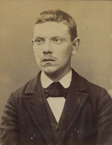 Dupit. Paul. 20 ans, né le 13/3/74 à Paris XVIIe. Garçon boucher. Anarchiste. 2/7/94. , 1894. Creator: Alphonse Bertillon